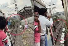 వెనుకే రైలు వస్తున్నా పట్టాలపై దర్జాగా నడిచిన వ్యక్తి.. వైరల్ వీడియో చూసి షాక్ అవుతున్న నెటిజన్లు వెనుకే రైలు వస్తున్నా పట్టాలపై దర్జాగా నడిచిన వ్యక్తి.. వైరల్ వీడియో చూసి షాక్ అవుతున్న నెటిజన్లు